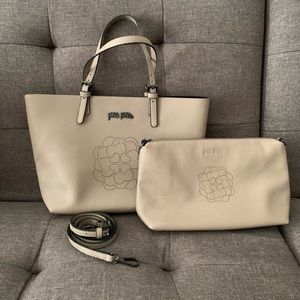 NWOT Folli Follie Taupe Tote & Crossbody Duo
